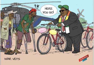 Mnangagwa reaffirms commitment to war veterans welfare… Gifts them groceries, bicycles