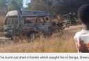 VERY SAD: A woman, whose son died after a kombi caught fire in Gweru on Wednesday, says she had a disturbing dream the night before the accident