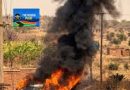 MOURNERS SCRAMBLE TO RETRIEVE COFFIN AS HEARSE CATCHES FIRE